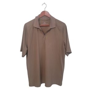 Via Europa Mens Golf‎ 1/4 Polo Business Casual Polo Size Large